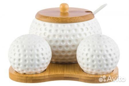 Набор сахарница, солонка и перечница