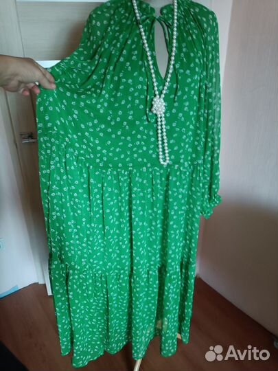 Шифоновое платье 60-64