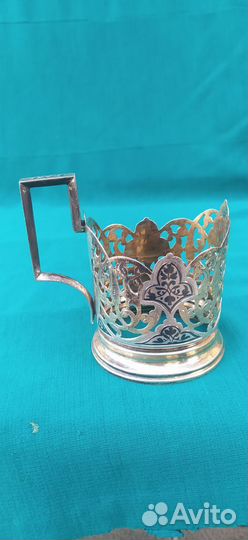 Серебряный Подстаканник 875 проба, оригинал / СССР