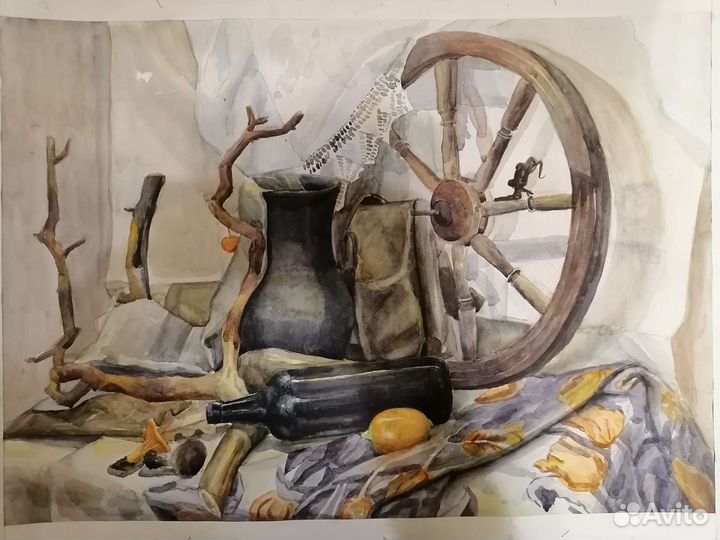 Картины акварель, графика, композиция, батик