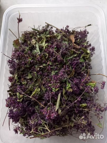 Листья земляники с ягодами, душица для чая