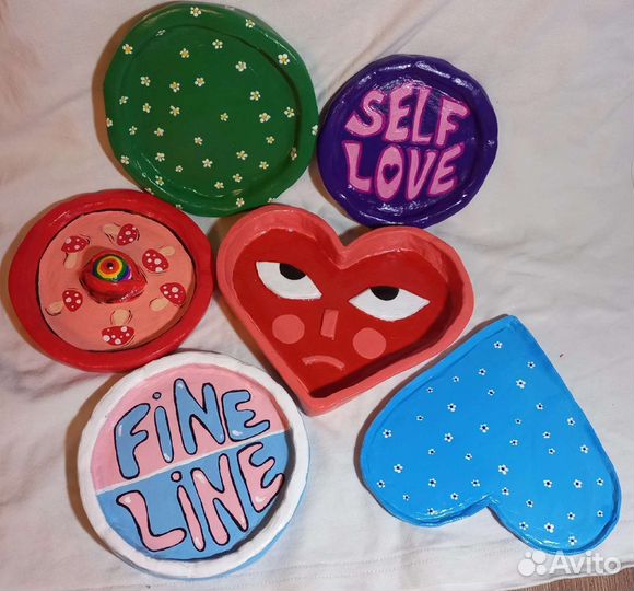 Декоративные тарелочки из глины Hand made