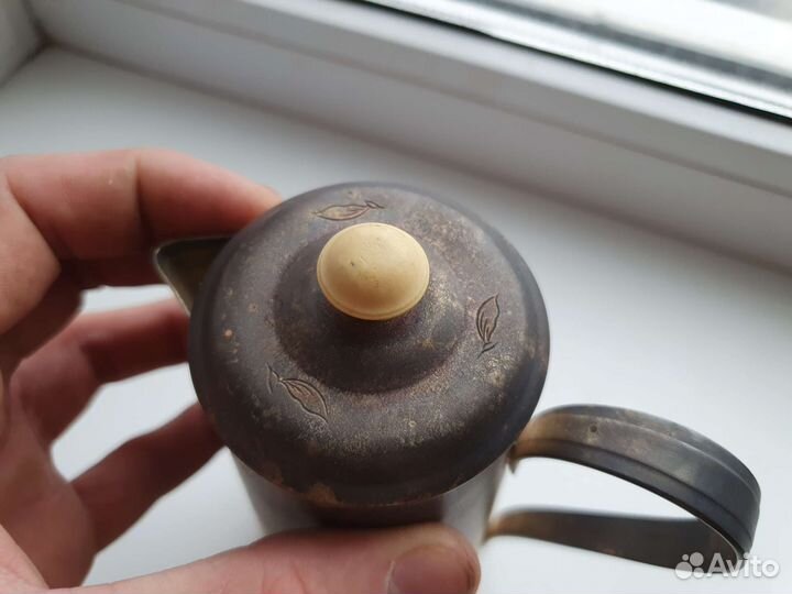 Сливочник чайник мельхиор СССР