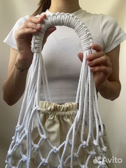 Сумка авоська макраме