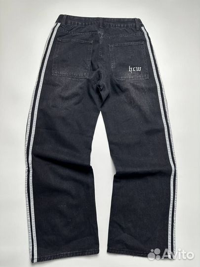 Широкие джинсы Yorisport Adidas Balenciaga y2k