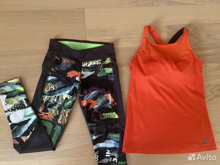 Легинсы и топ reebok + купальник roxy