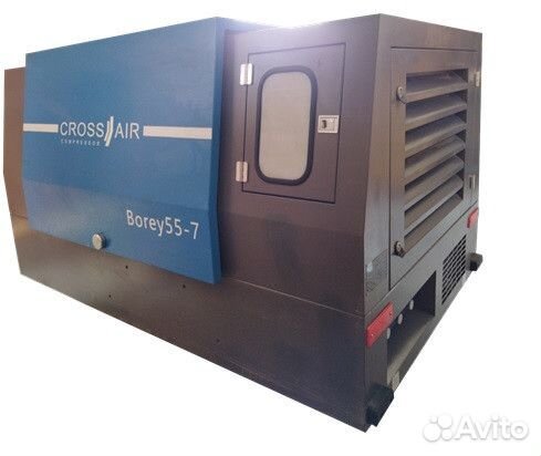 Дизельный винтовой компрессор 7 бар на шасси