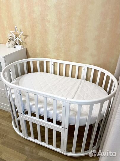 Детская кроватка трансформер с маятником