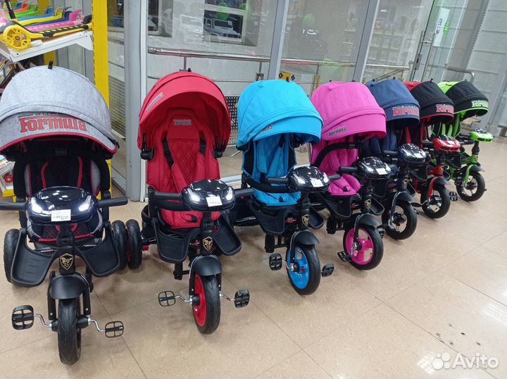 Велосипед коляска с ручкой Супер Формула