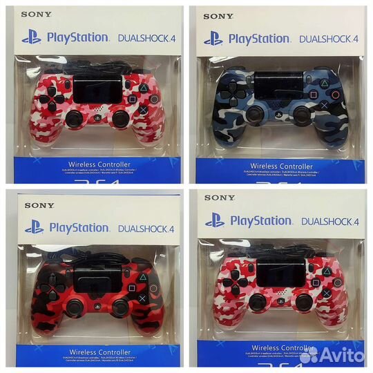 Геймпад Dualshock 4 v2 для PS4 принты, однотонные