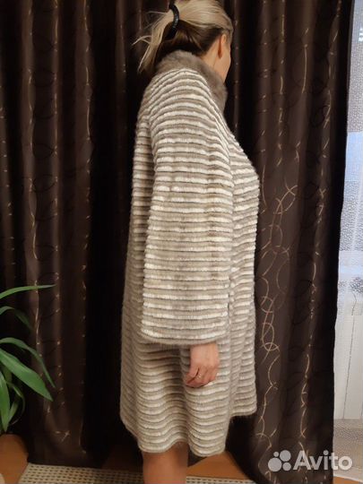 Норковое пальто на кашемире