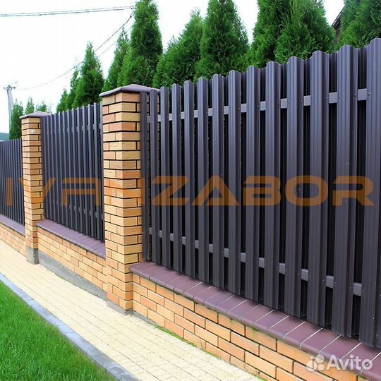 Забор из евроштакетника в Юже