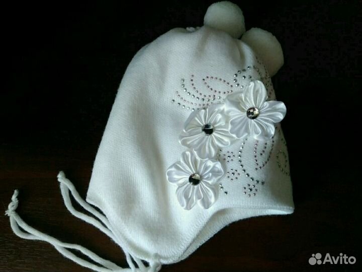 Тёплая шапка для девочки