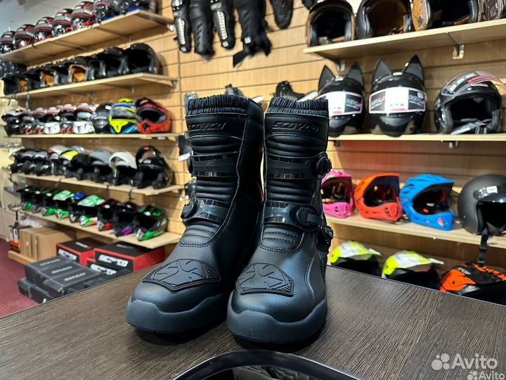 Мото боты высокие с защитой для мото