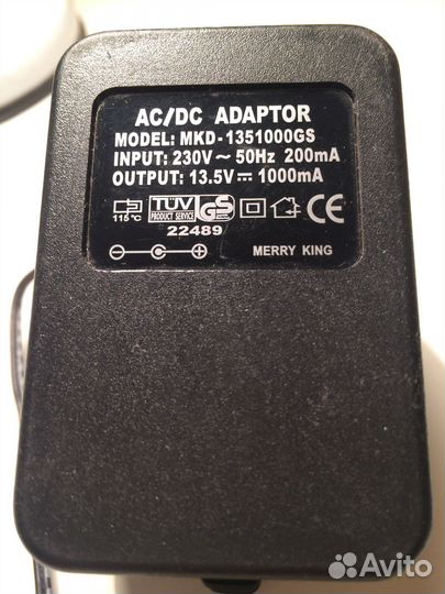 Адаптер AC/DC 13,5V