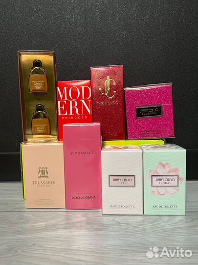 Духи Trussardi, Carolina Herrera, Jimmy Choo, MCM