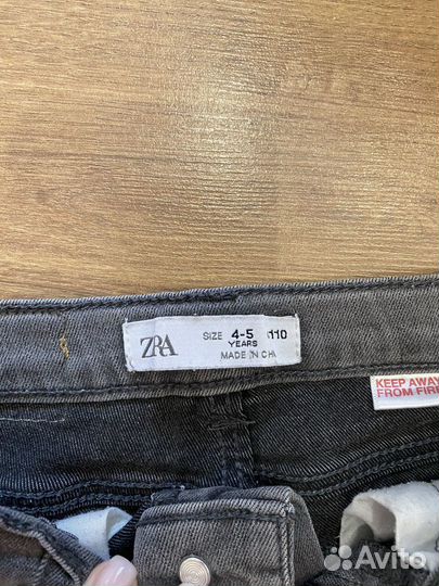 Джинсы zara для девочки 110
