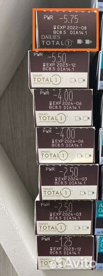 Линзы контактные dailies total 1