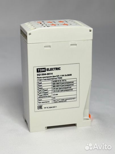 Реле контроля фаз ел-11М TDM кат. 380В