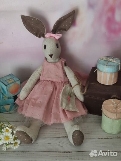 Льняные Зайки Ручная работа