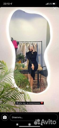 Зеркало с подсветкой и сенсорной кнопкой