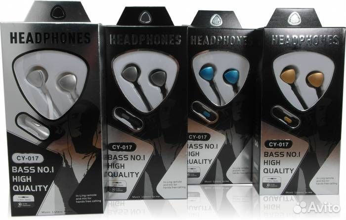 Наушники CY-017 с микрофоном, Золото