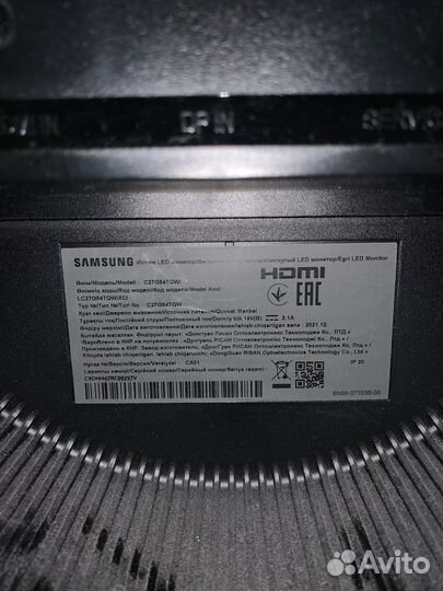 Монитор samsung c27g54tqwi