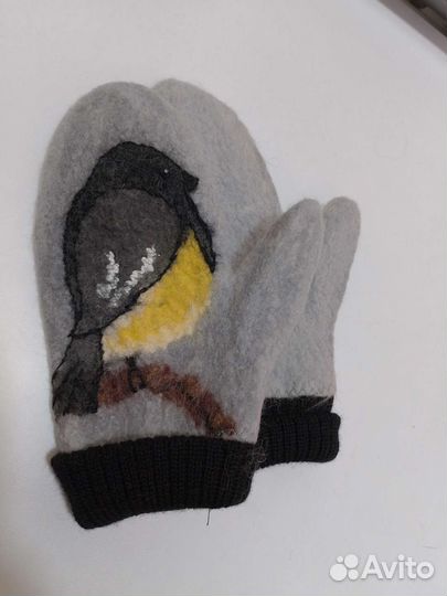 Варежки валяные