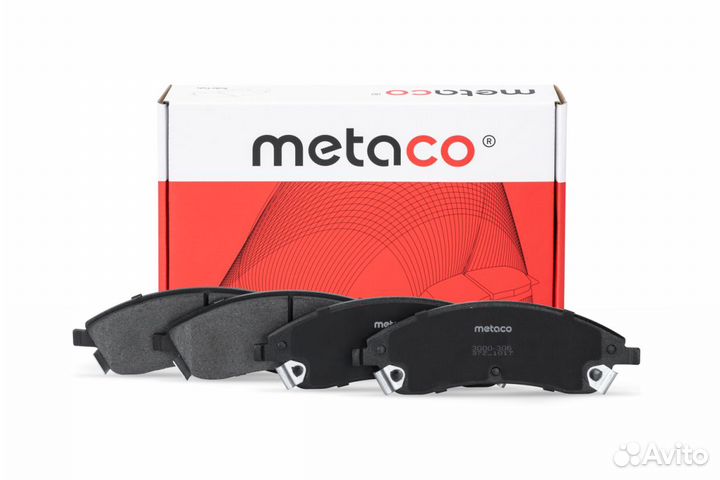 Колодки тормозные передние к-кт 3000-306 metaco