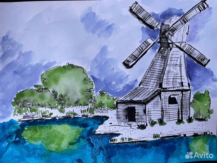 Картина - День в деревне