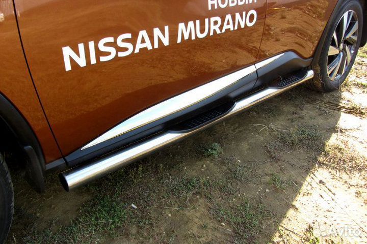 Защита порогов Nissan murano (2016)