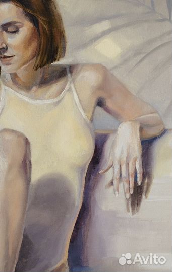 Картина маслом Утомленная солнцем Девушка Женщина