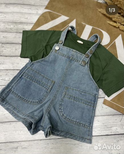 Джинсовый комбинезон 86