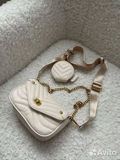 Сумка светлая кросс-боди