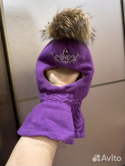 Шапка шлем для девочки