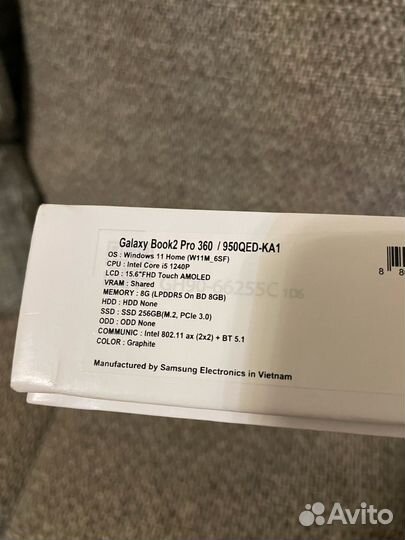 Ноутбук Galaxy Book 2 Pro 360 15.6