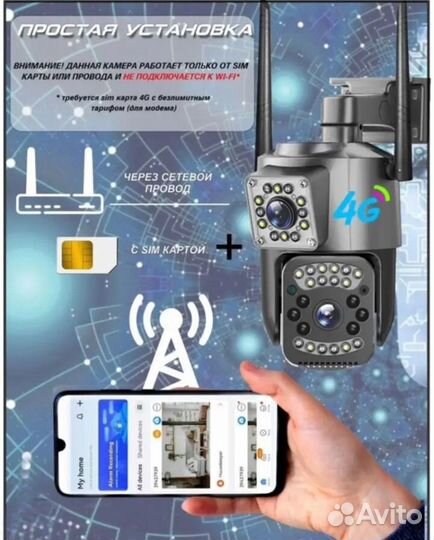 Камера видеонаблюдения 4g с симкартой