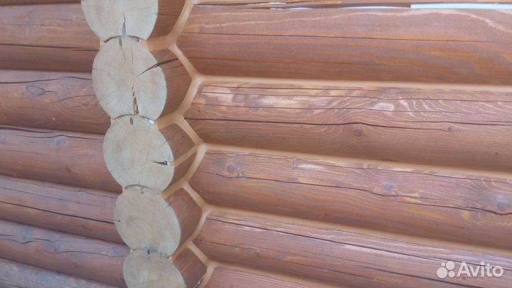 Герметизация срубов/Тёплый шов/покраска/шлифовка