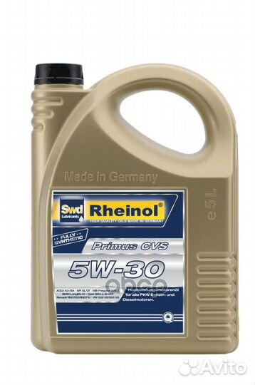 SWD Rheinol Primus CVS 5w-30 (SL/CF/A3/B4) синт