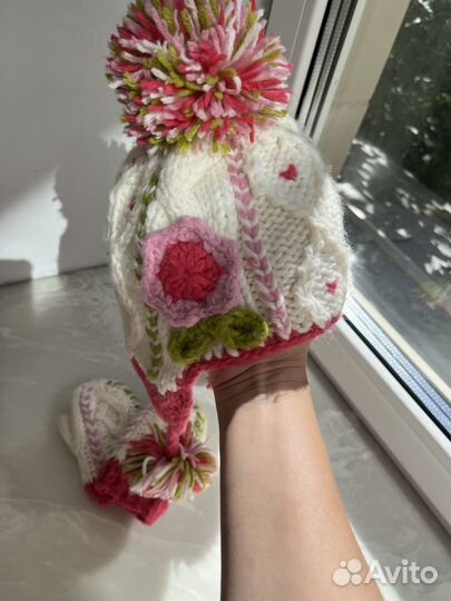 Шапка + варежки 1-2 года