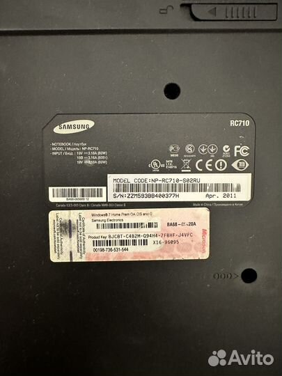 Ноутбук Samsung NP-RC710-S02RU 17 дюймов