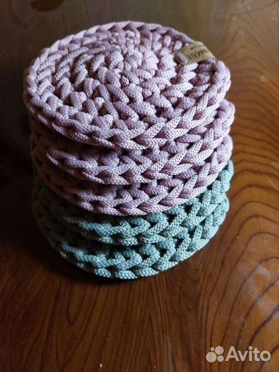 Вязаные подстаканники/подставки под горячее