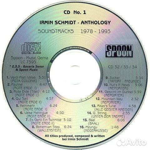 Irmin Schmidt / Anthology - Soundtracks 1978-1993