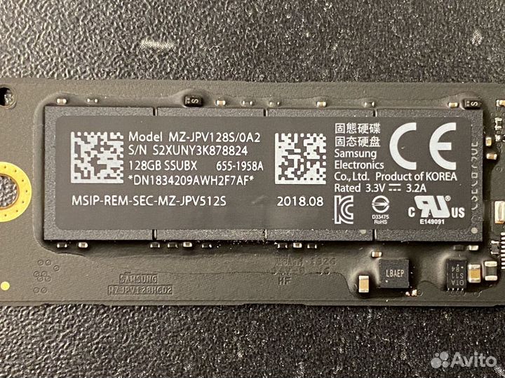 Оригинальный Apple SSD 655-1958A для MacBook Air