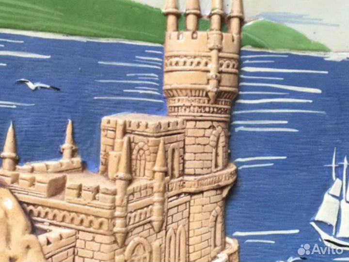 Картина из керамики «ласточкино гнездо» новая