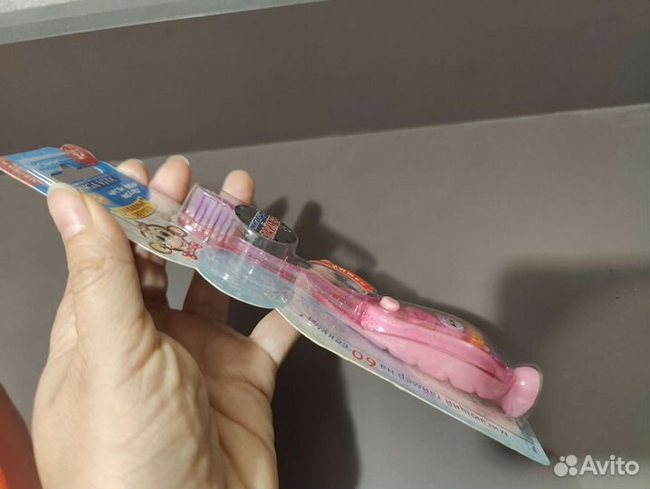 Зубная щетка детская 3+ розовая