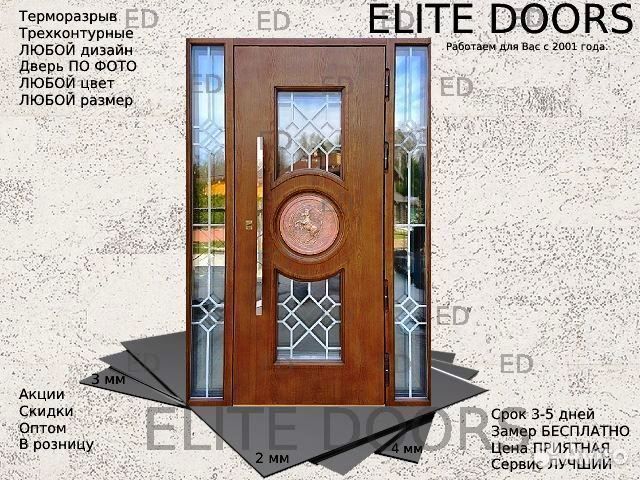Парадная дизайнерская дверь шпон/массив