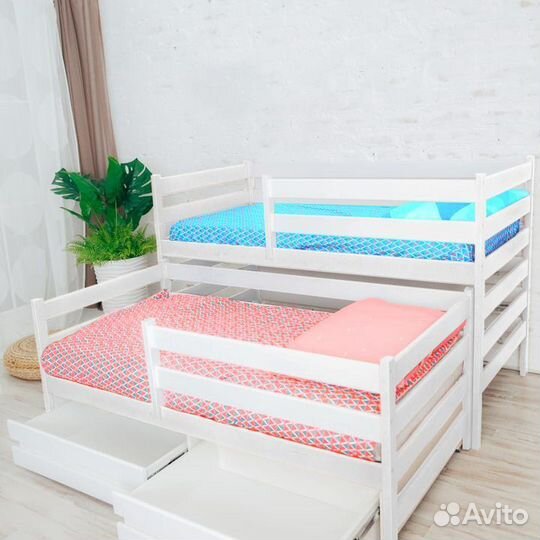 Кроватка от 2х лет с доп. местом матрешка эко из н