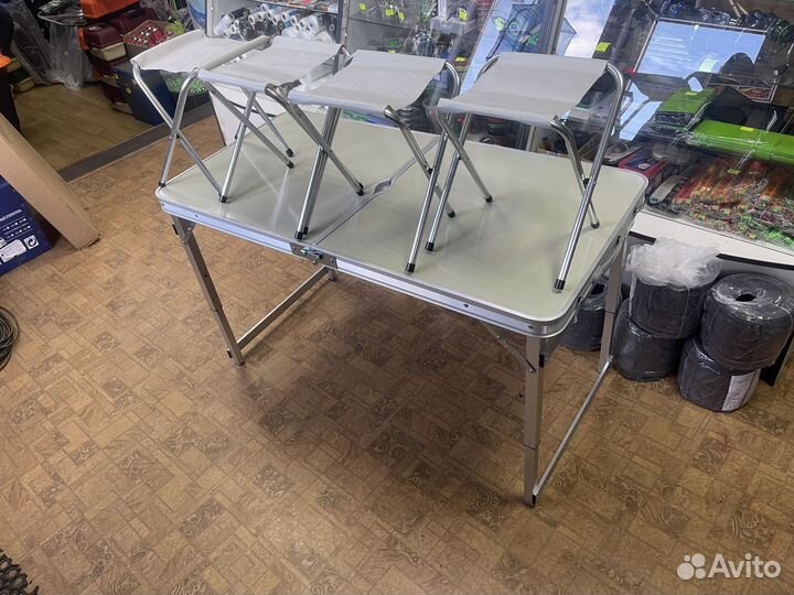 Стол раскладной туристический с 4 стульями
