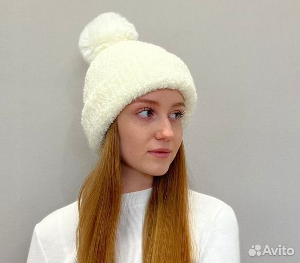 Шапка из ангоры, шапка из шерсти, зимняя шапка